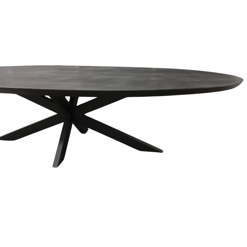 Eettafel Brandy Black | 300 cm | Ovaal