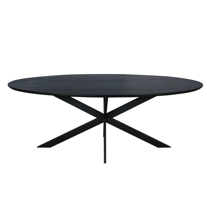 Oak Dining Table Ferris | Oval 210 cm | Black