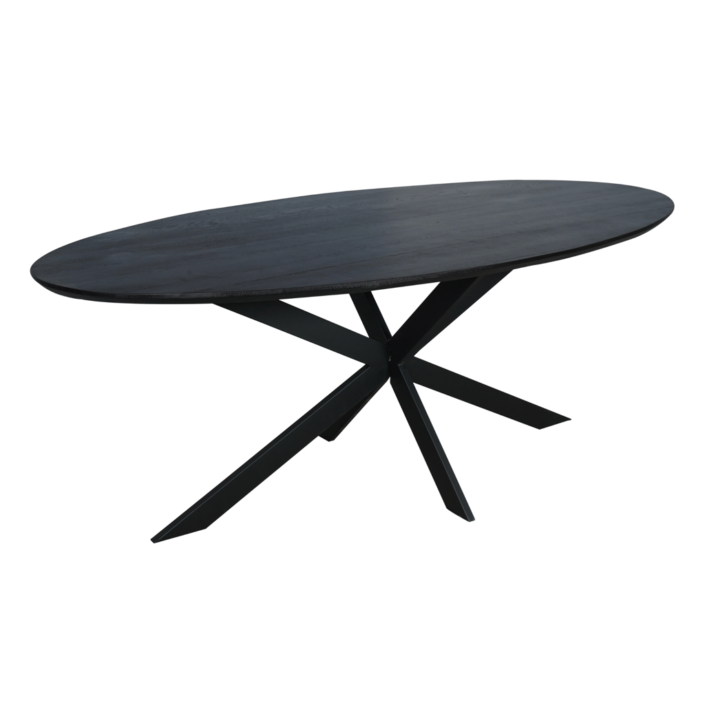 Oak Dining Table Ferris | Oval 210 cm | Black