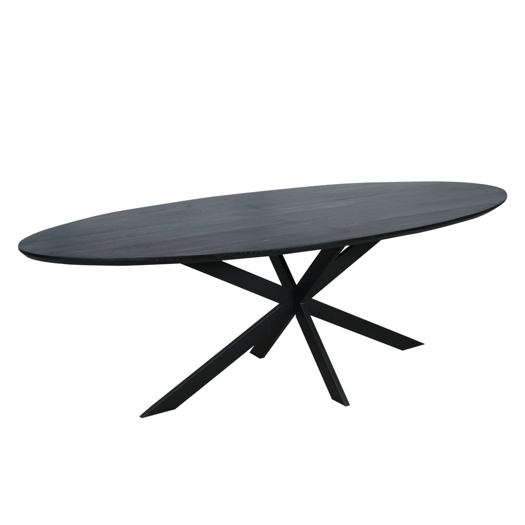 Oak Dining Table Ferris | Oval 240 cm | Black