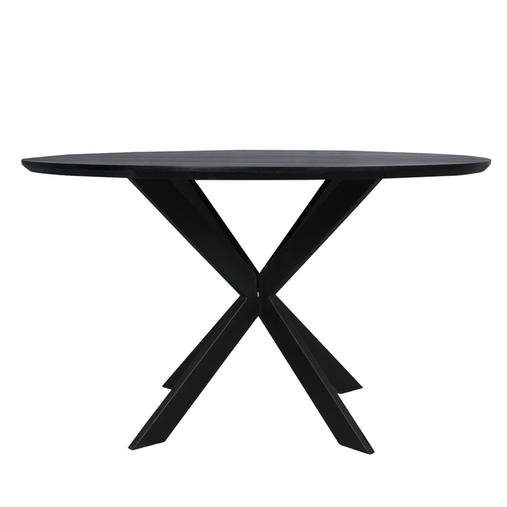 Oak Dining Table Ferris | Round 130 cm | Black