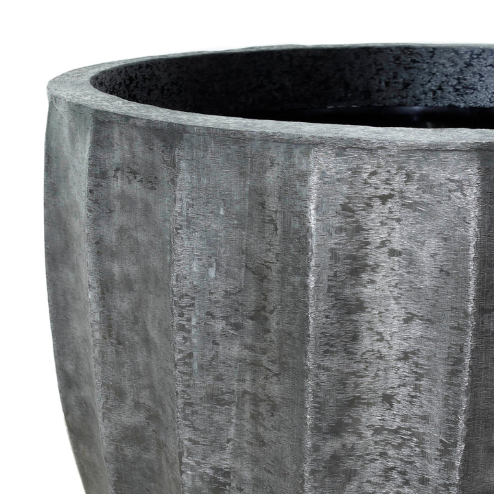 PTMD Eliny Black Brushed Pots Round SV3