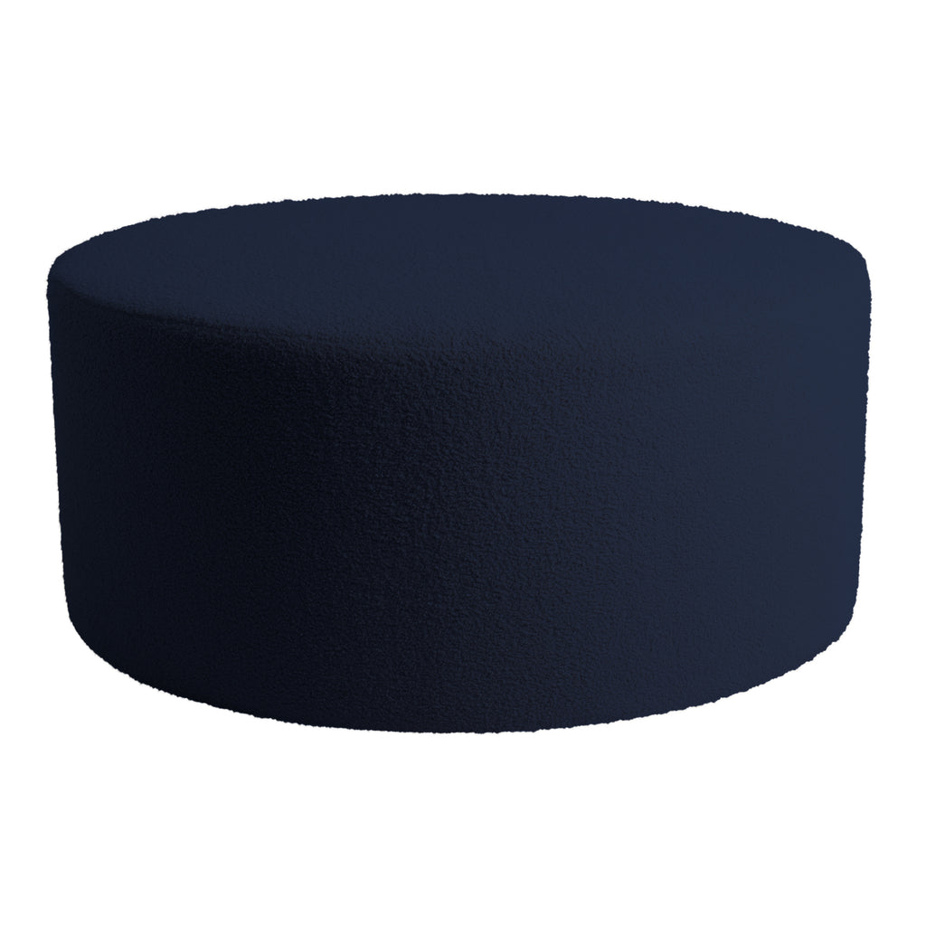 PTMD Evie Teddy Schwarz Blau Runder Pouf