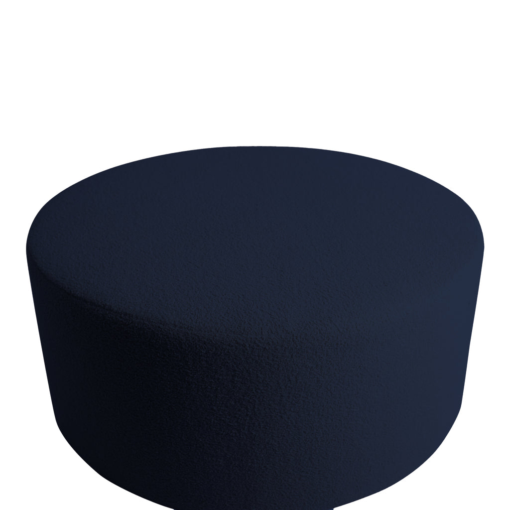 PTMD Evie Teddy Schwarz Blau Runder Pouf