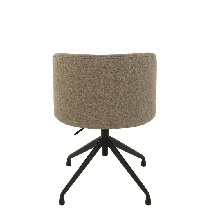 J-Line Stuhl Turn Up Down Leinen Dunkelbraun Beige