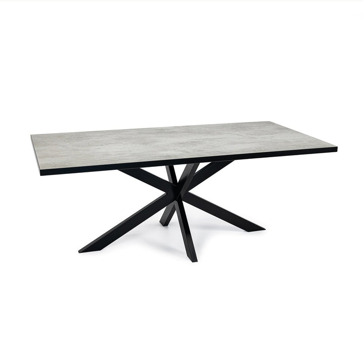 Stalux Eettafel Gijs Zwart/Beton