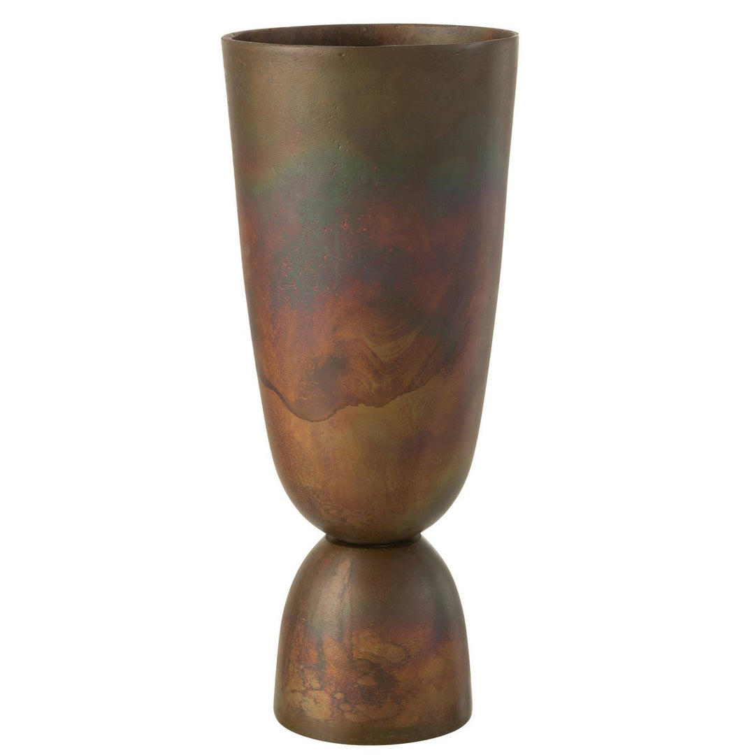 J-Line Vase Thor Blumenvase Aluminium Bronze Groß