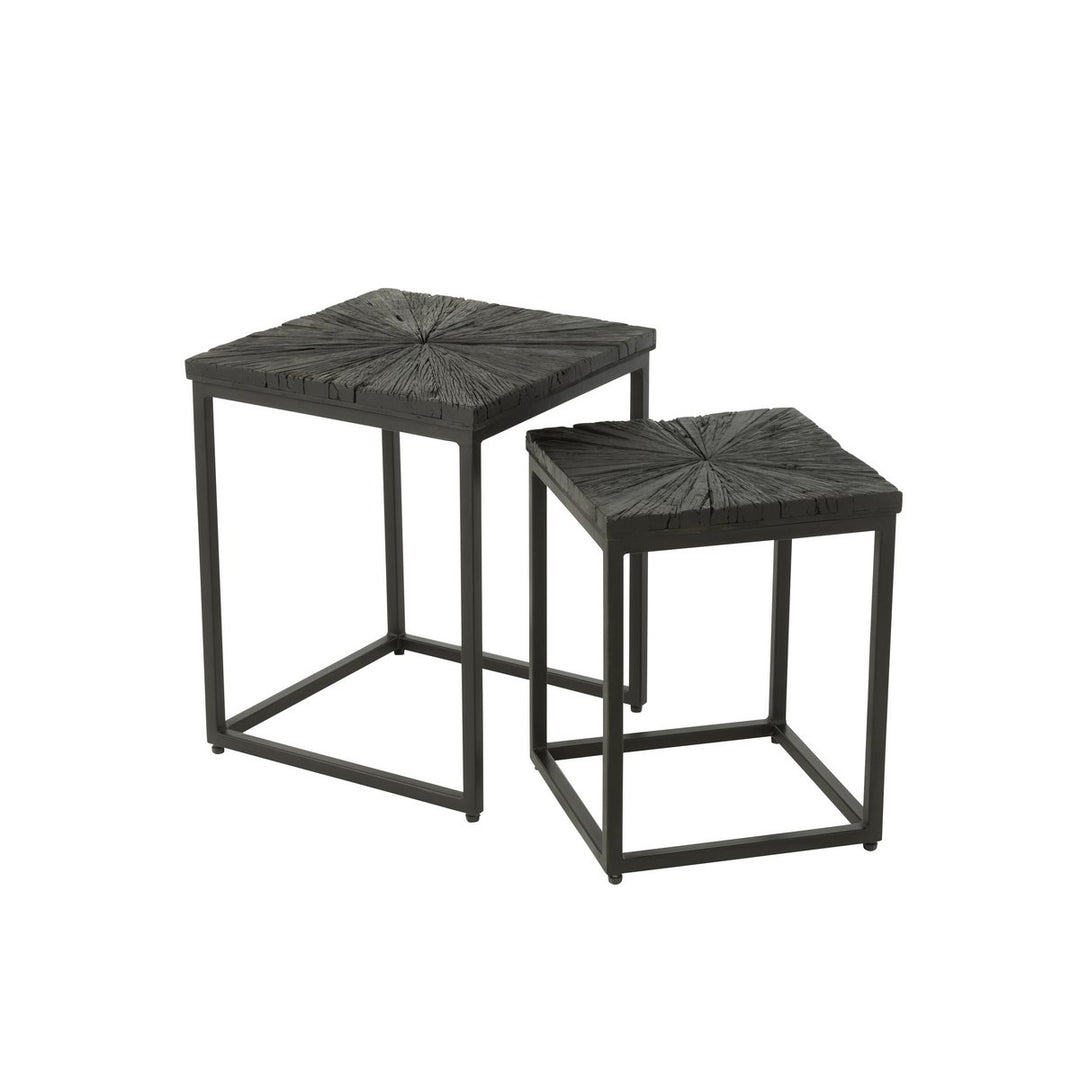 J-Line Side table Shanil Wood Black