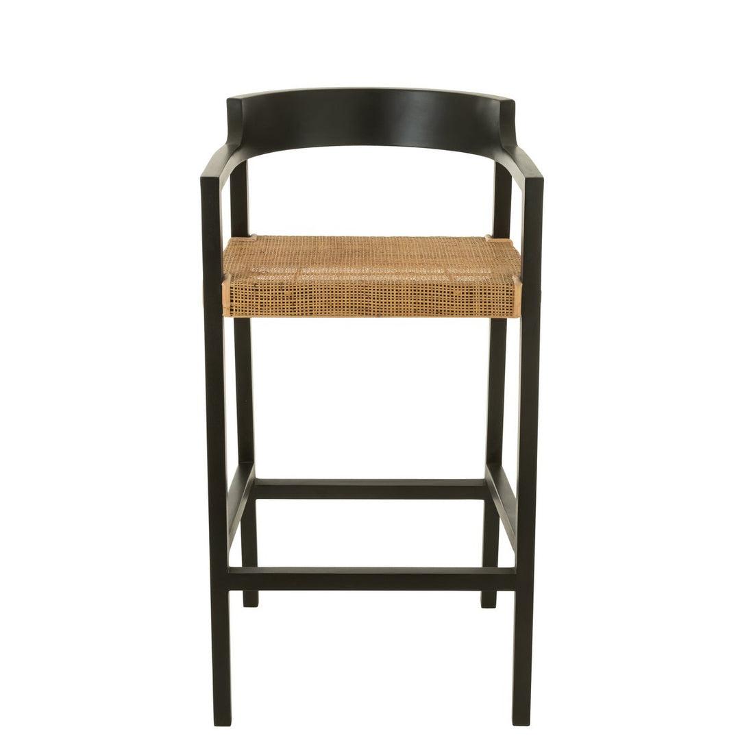 J-Line Bar Stool Emma Wood Black Brown