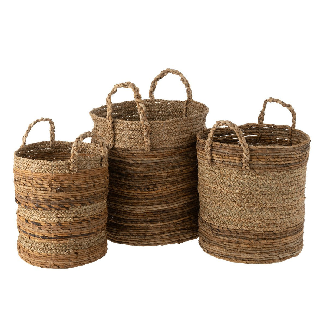 J-Line Baskets Lucie Raffia Natural