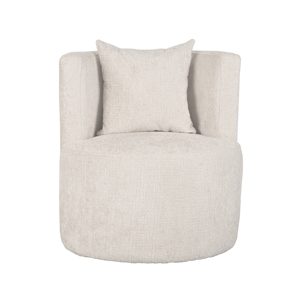 LABEL51 Fauteuil Evy Crème Fluweel