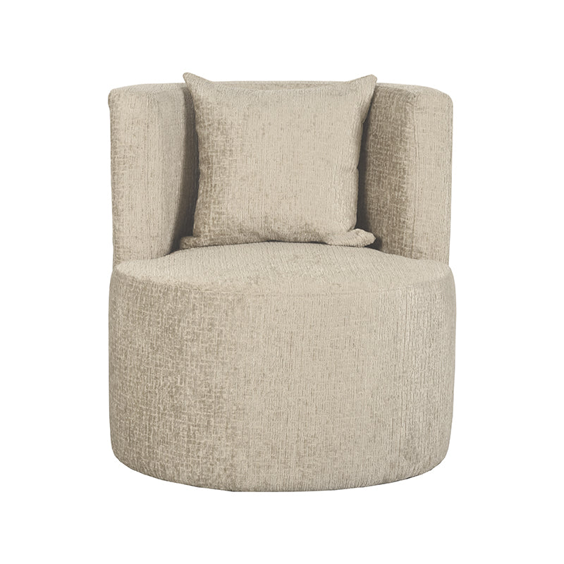 LABEL51 Fauteuil Evy Beige Fluweel