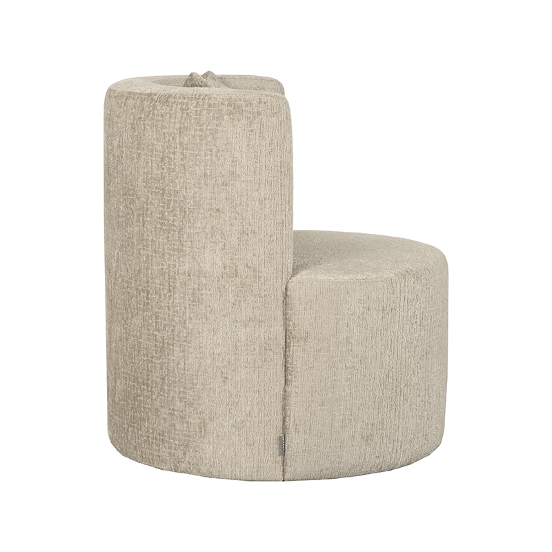 LABEL51 Fauteuil Evy Beige Fluweel