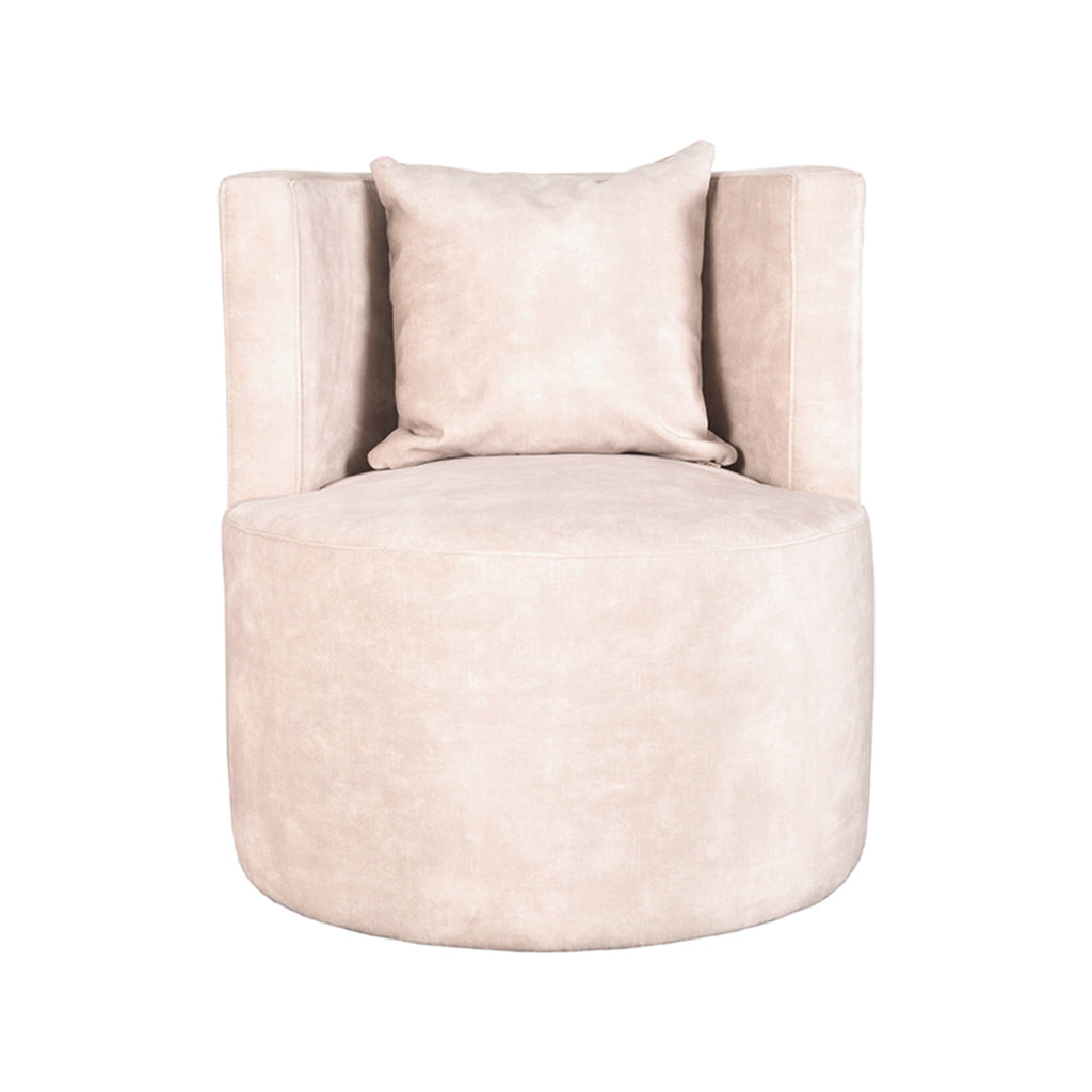 LABEL51 Fauteuil Evy Naturel Velours