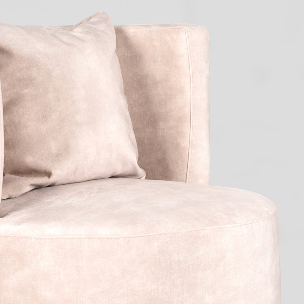 LABEL51 Fauteuil Evy Naturel Velours