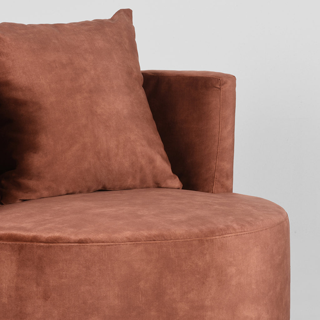 LABEL51 Armchair Evy Rust Velvet