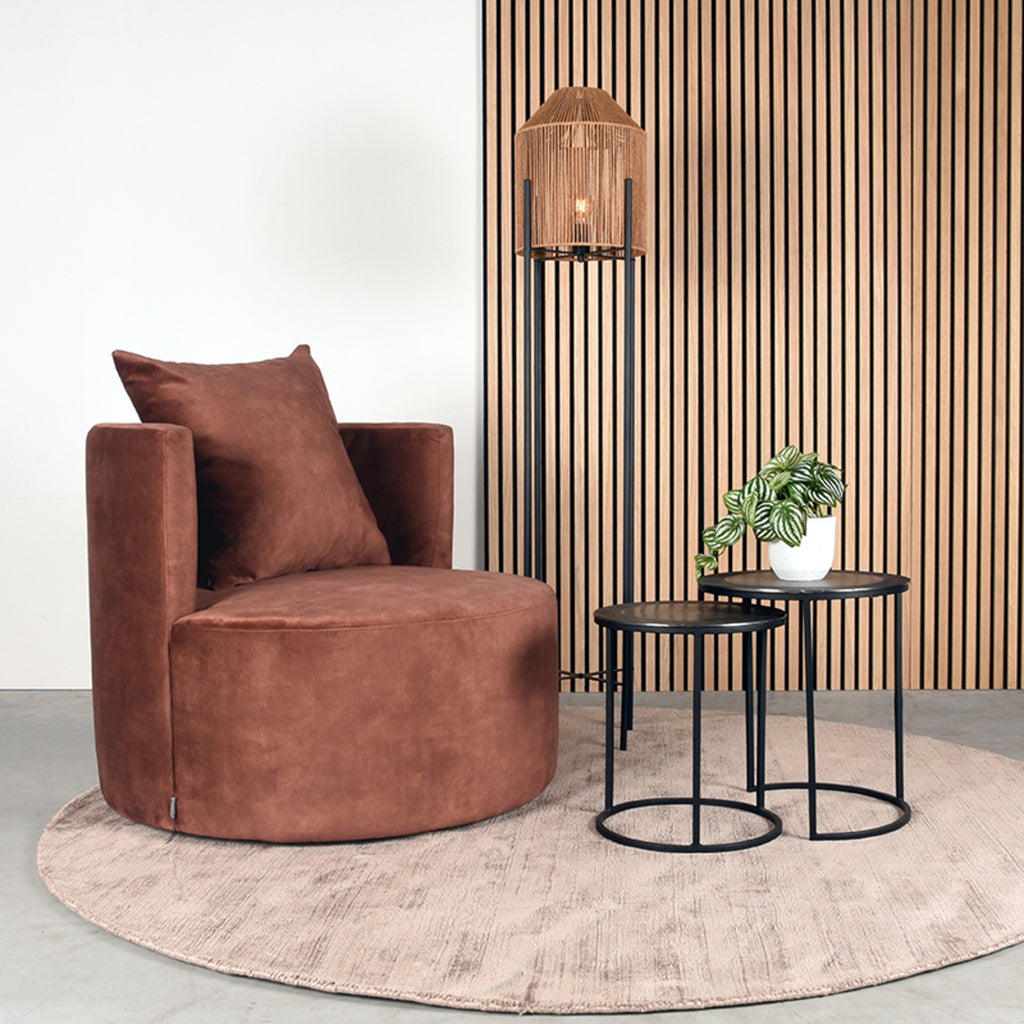 LABEL51 Armchair Evy Rust Velvet