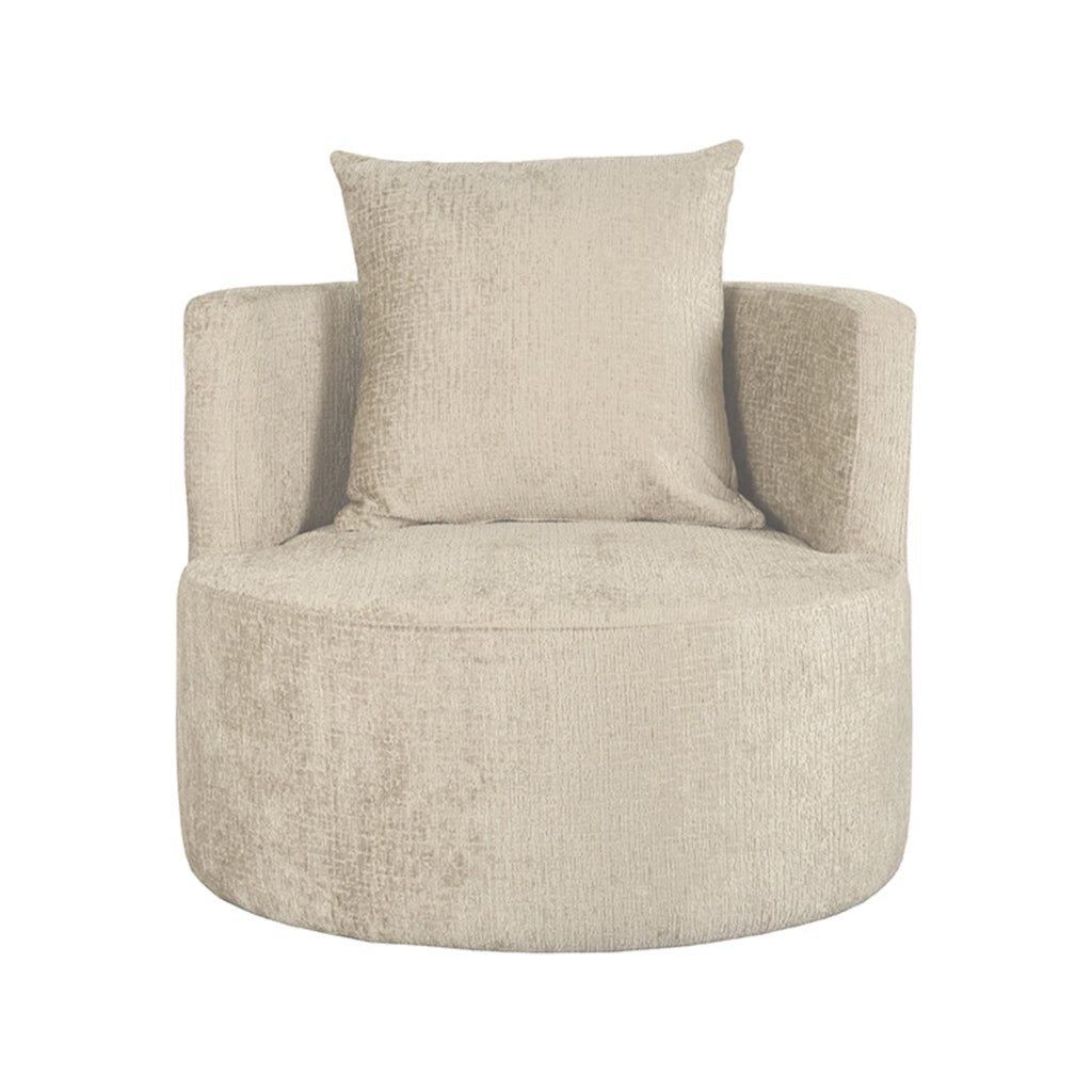 LABEL51 Fauteuil Evy Beige Fluweel