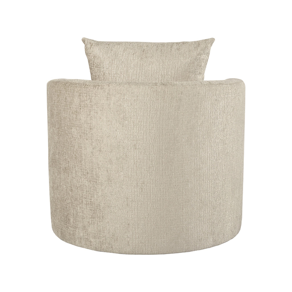 LABEL51 Fauteuil Evy Beige Fluweel