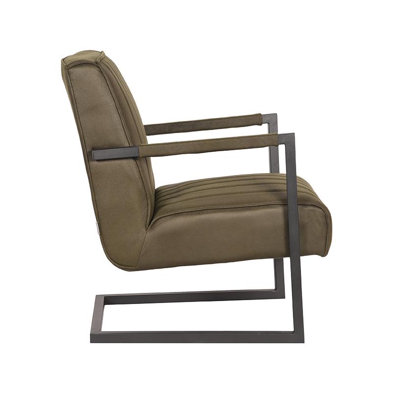 LABEL51 Fauteuil Milo - Army Green - Microfiber