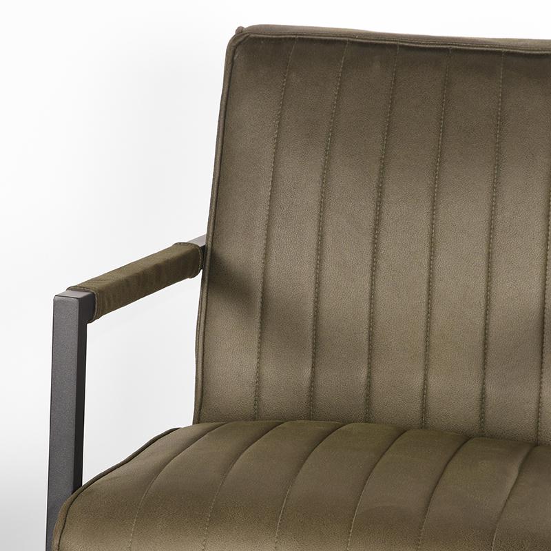 LABEL51 Fauteuil Milo - Army Green - Microfiber