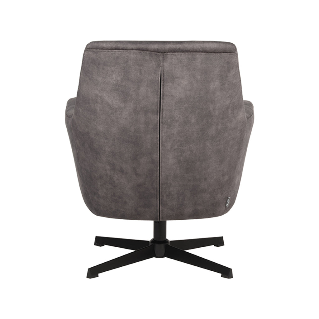 LABEL51 Fauteuil Toby Antraciet Velours