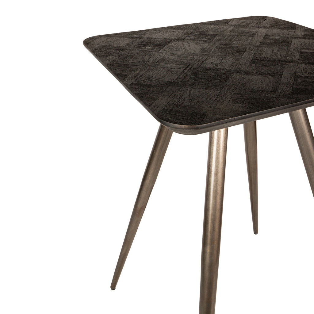 PTMD Bar Table Fieron Square Acacia Wood Black