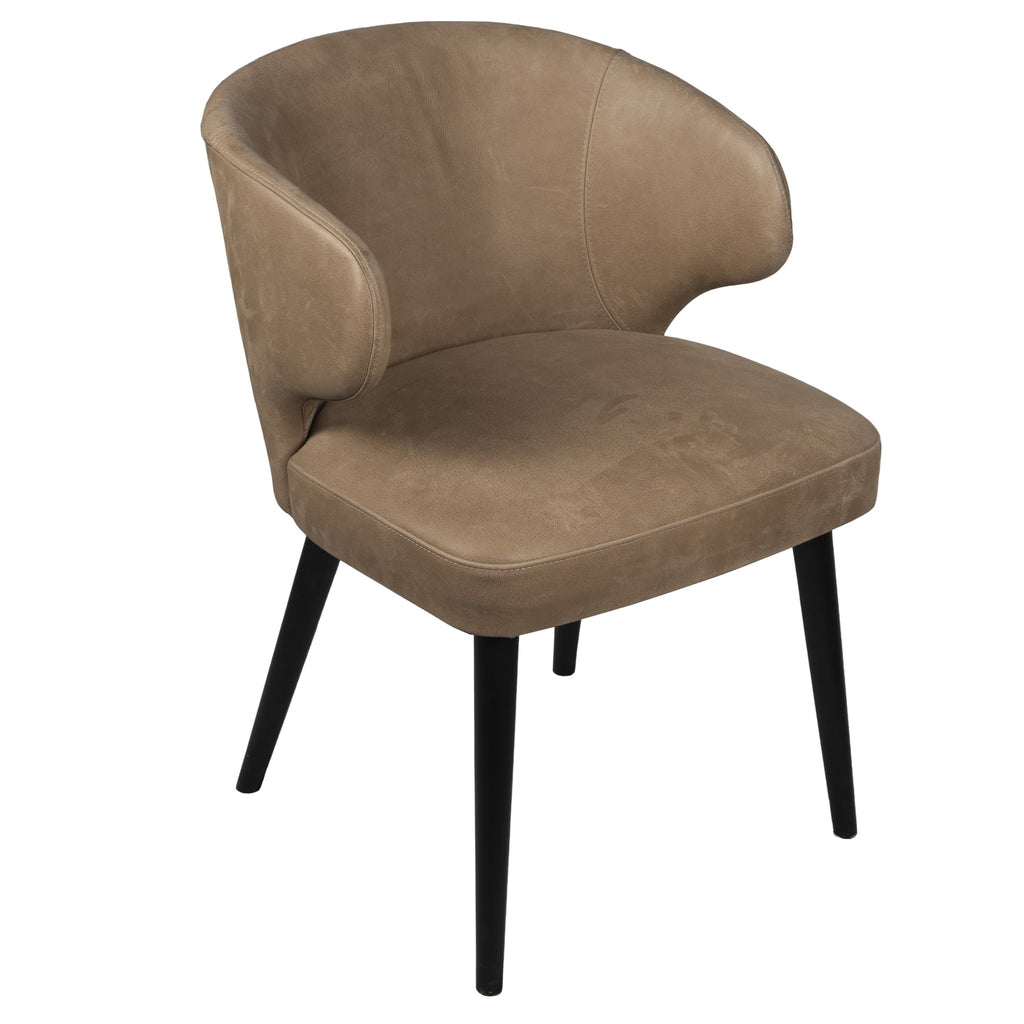 PTMD Dining Chair Fiori Taupe Terra Leather