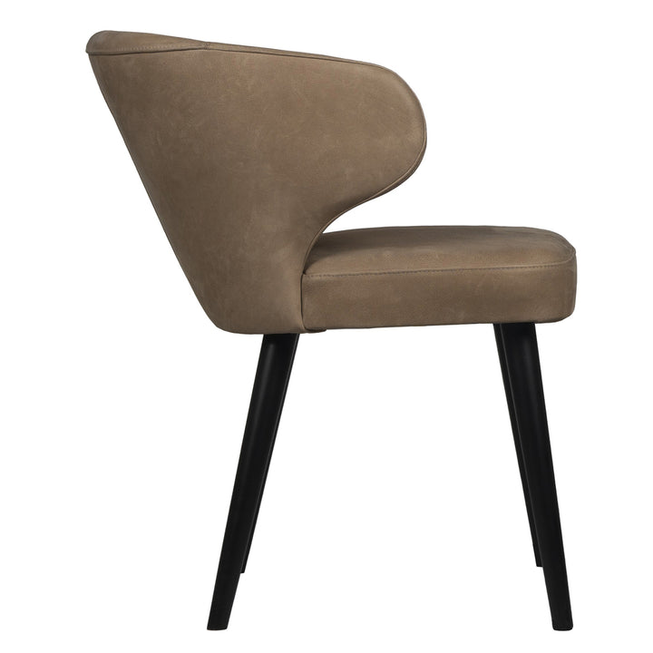 PTMD Dining Chair Fiori Taupe Terra Leather