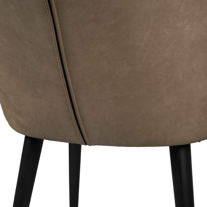 PTMD Dining Chair Fiori Taupe Terra Leather