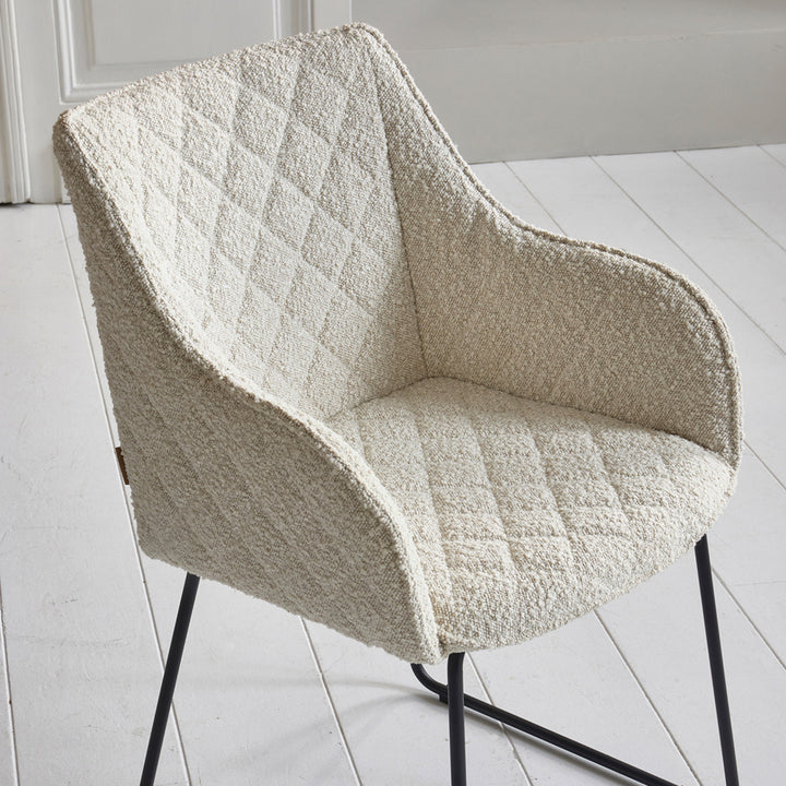 Rivièra Maison Dining Chair Frisco Drive White Sand Boucle