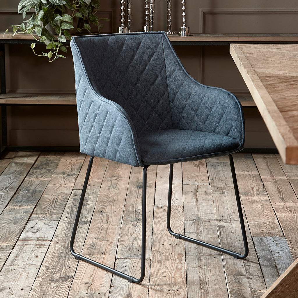 Rivièra Maison Dining Chair Frisco Drive Sea Blue Belgium Weave