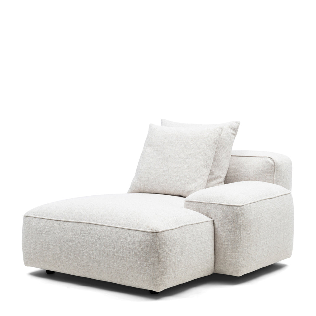 Hamilton chaise longue module Rechts Wit