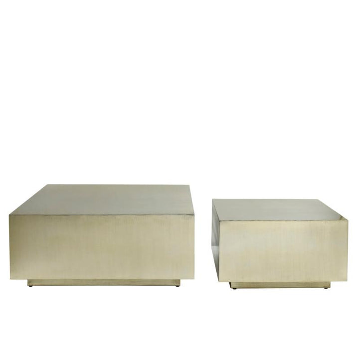 PTMD Coffee Table Irvy Matt Gold Square SV2