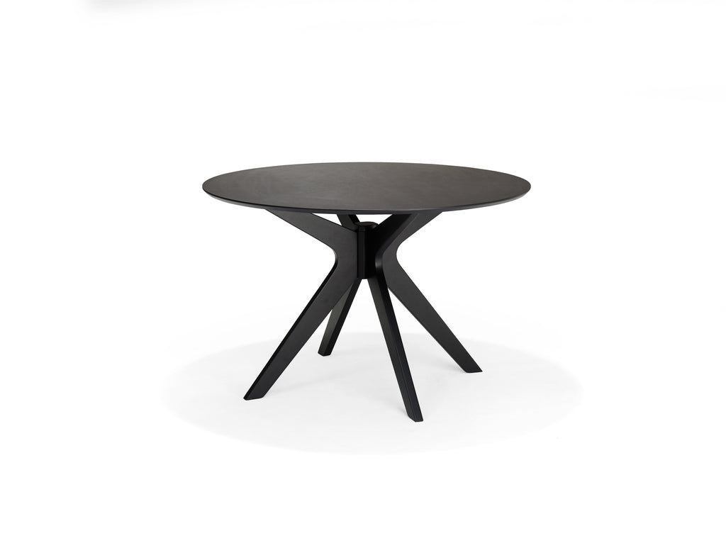 Dining table Julia Round Oak Black 120 cm