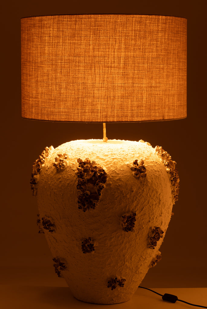 J-Line Table Lamp + Shade Jilly Terracotta White Brown