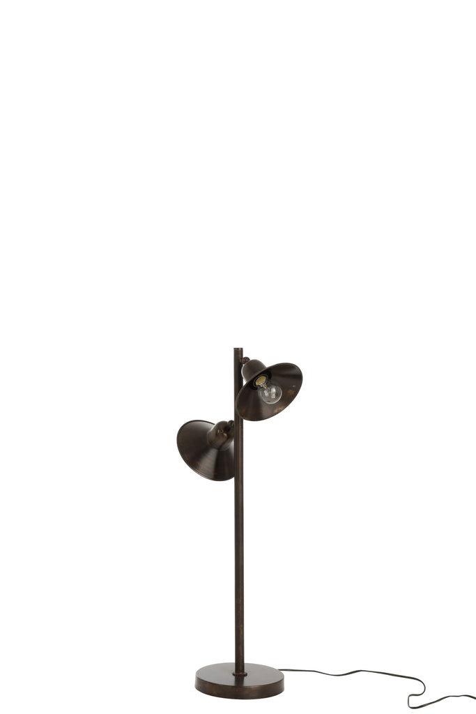 J-Line Table lamp iron - Dark brown