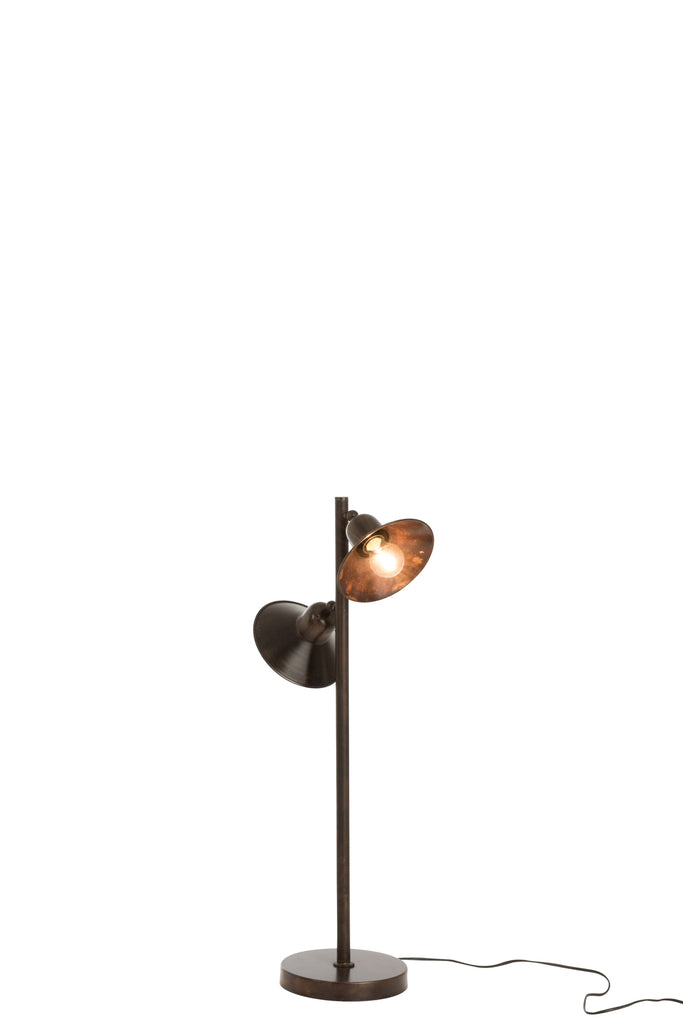 J-Line Table lamp iron - Dark brown