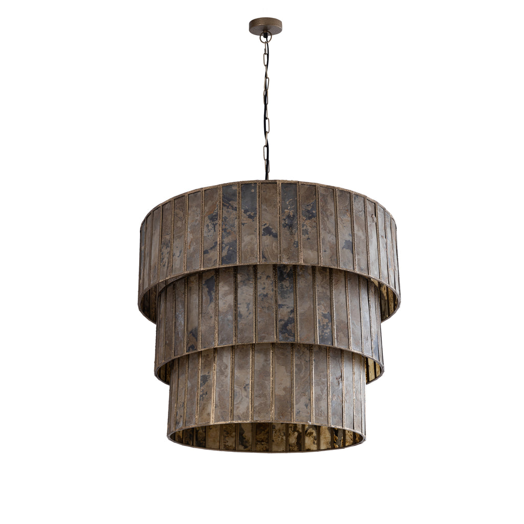 PTMD Levan Brass stone veneer pendant lamp 3 layers