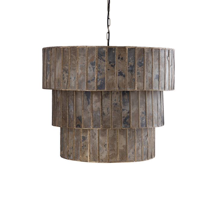 PTMD Levan Brass stone veneer pendant lamp 3 layers