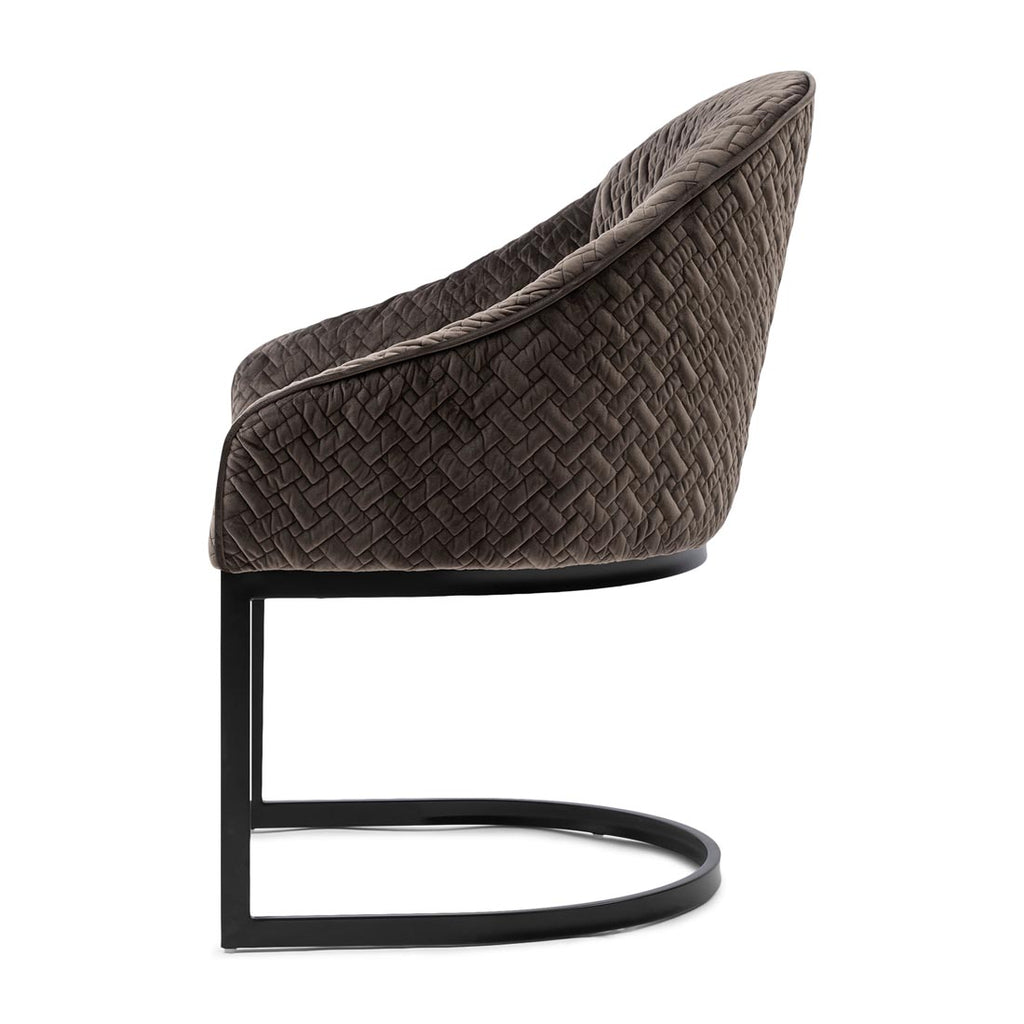 Rivièra Maison Dining Chair Lincoln Anthracite Velvet