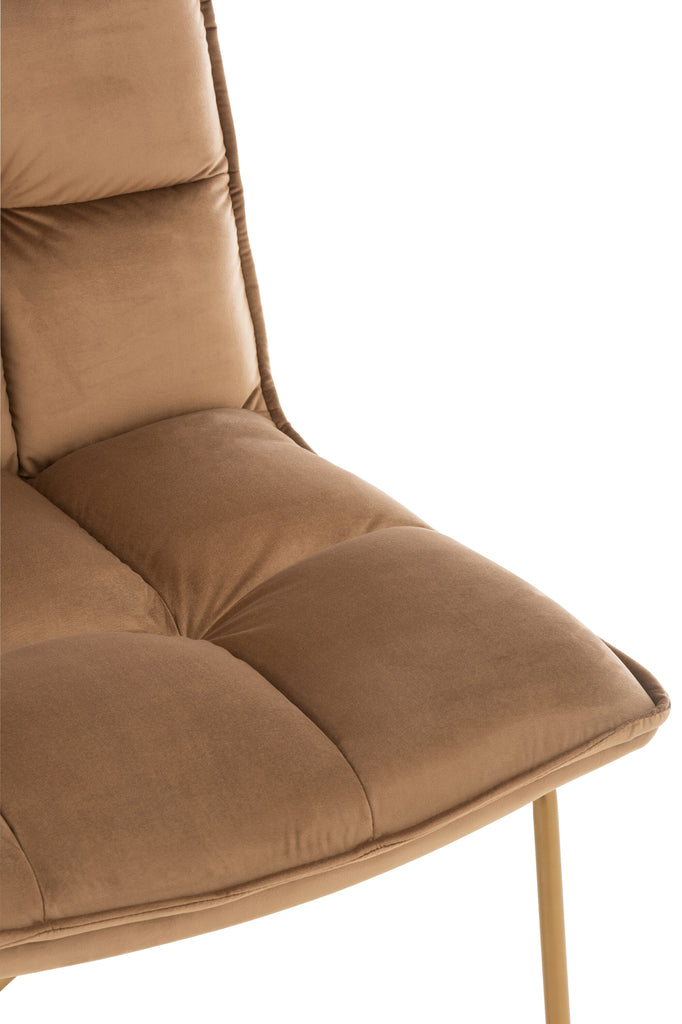 J-Line Lounge Chair Lisa Textil Metall Braun