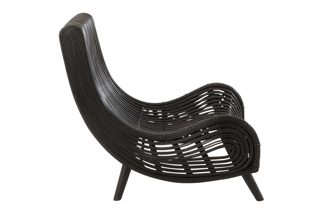 J-Line Liege Rattan Schwarz