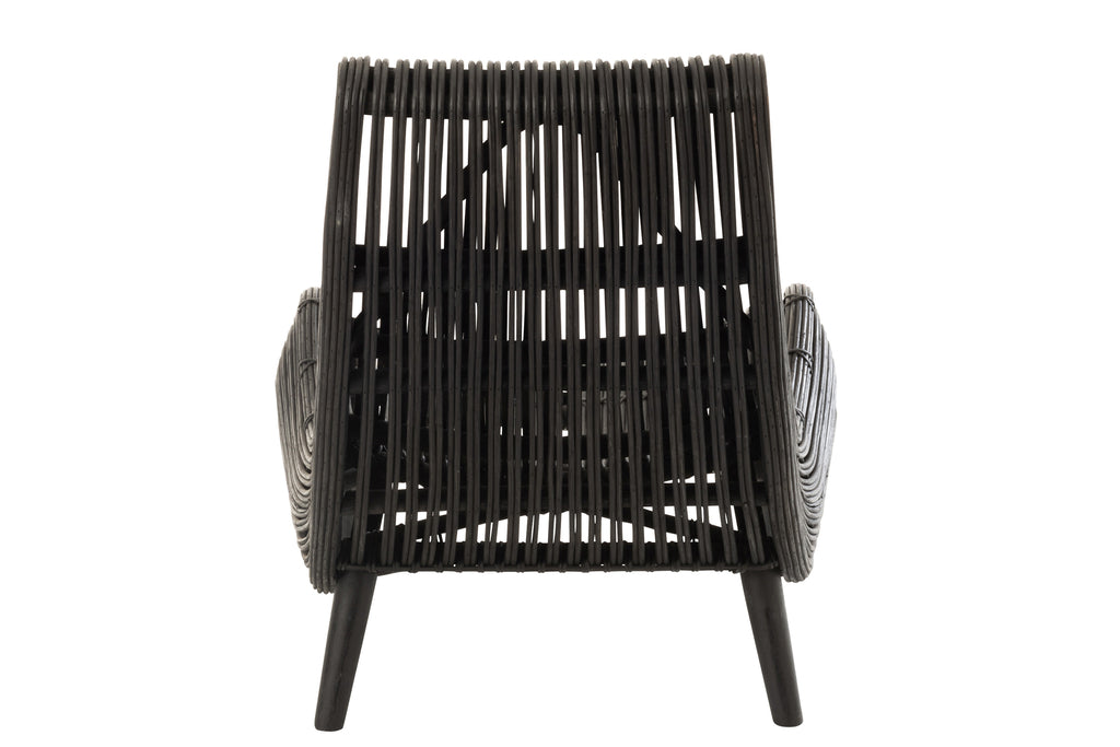 J-Line Liege Rattan Schwarz