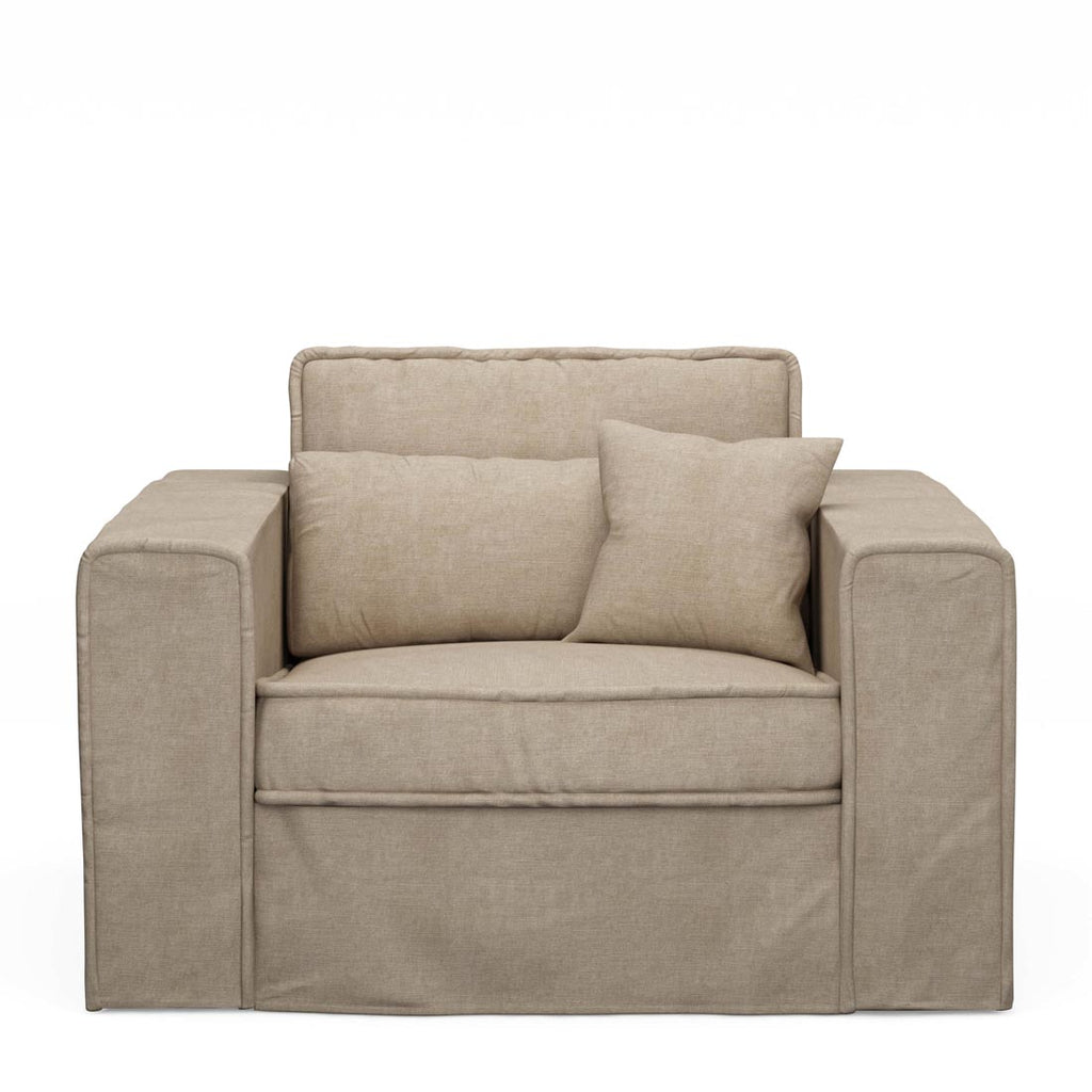 Loveseat Metropolis Natural Washed Cotton 