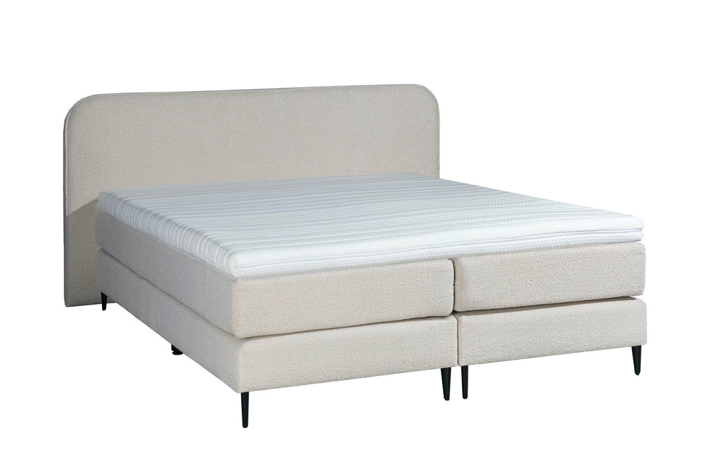 Mörgenn Bouclé Boxspring Beige 160x200