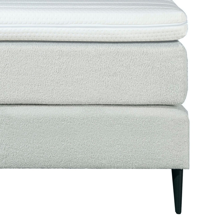 Mörgenn Bouclé Boxspring Wit 140x200