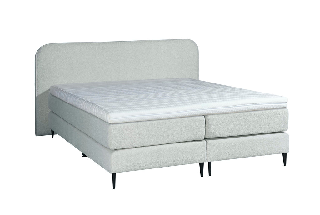 Mörgenn Bouclé Boxspring 160x200 Wit