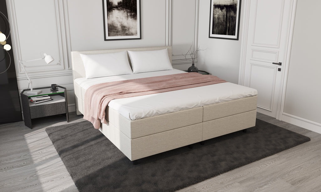 Mörgenn Storage Boxspring Beige 140x210