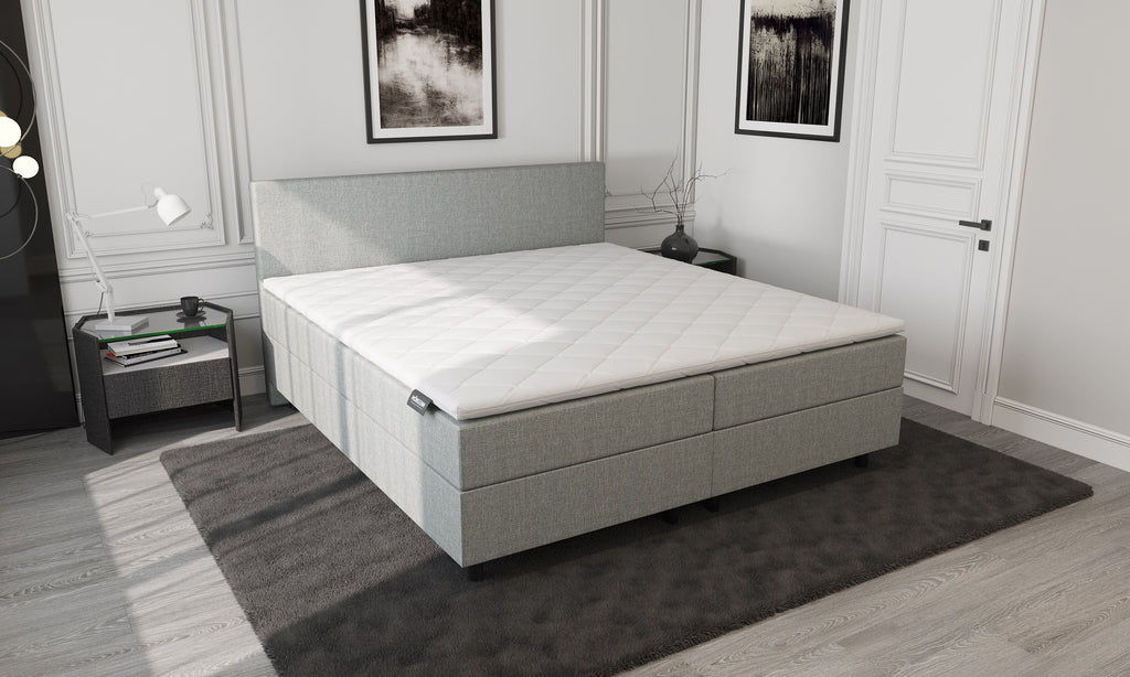 Mörgenn Storage Boxspring Light Gray 140x210